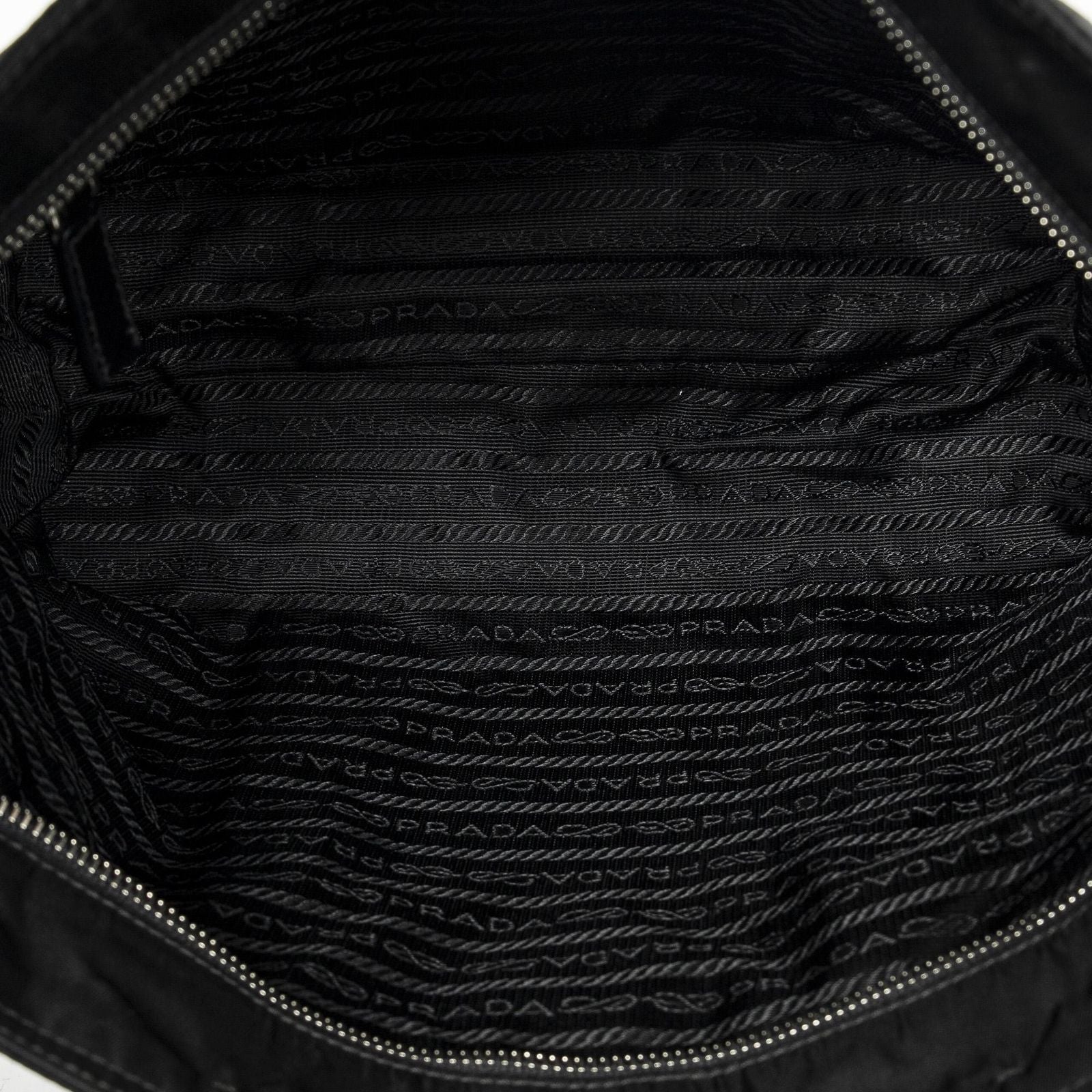 Prada Small Shoppingtote Black Nylon Canvas Tote — view 9