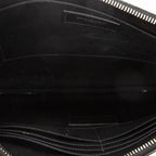 Saint Laurent Zip Clutch Black Gray Leather — view 4