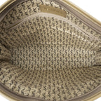 Saint Laurent Vintage Zip Clutch Brown Giraffe Print Coated Canvasa — view 4