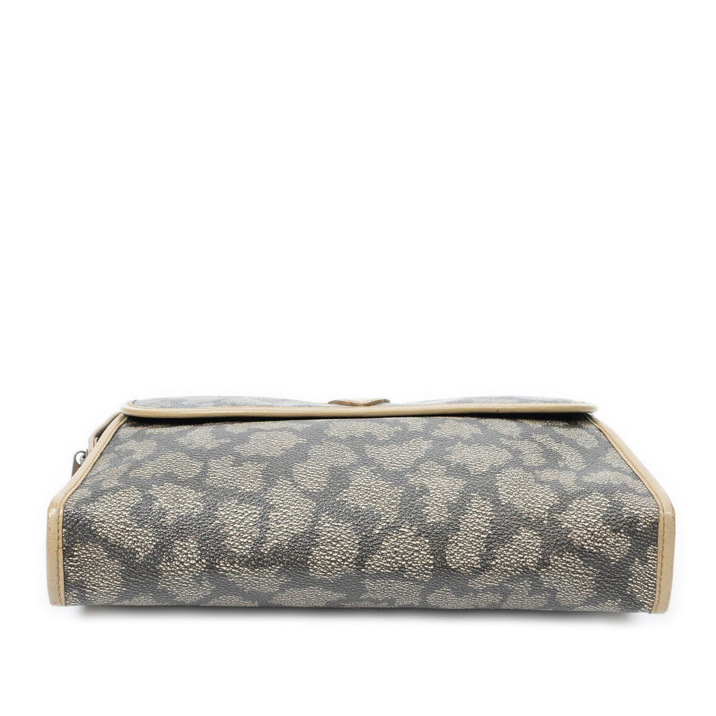 Saint Laurent Vintage Toiletries Pouch Brown Giraffe Print Coated Canvasab — view 3