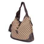 Gucci Jackie Hobo Dark Brown Monogram Canvas — view 2