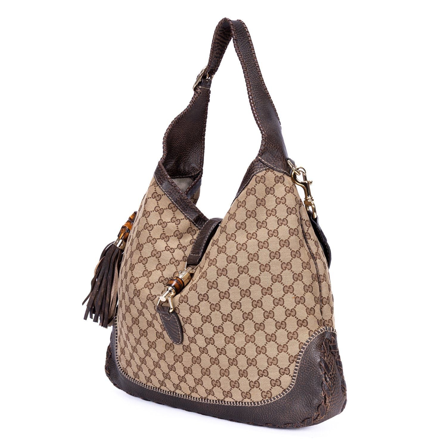 Gucci Jackie Hobo Dark Brown Monogram Canvas — view 2
