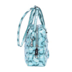 Prada Bowlet Turquoise Print Saffiano Leather Handbag — view 4