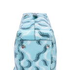 Prada Bowlet Turquoise Print Saffiano Leather Handbag — view 7