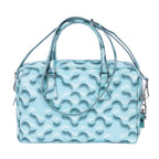 Prada Bowlet Turquoise Print Saffiano Leather Handbag — view 5