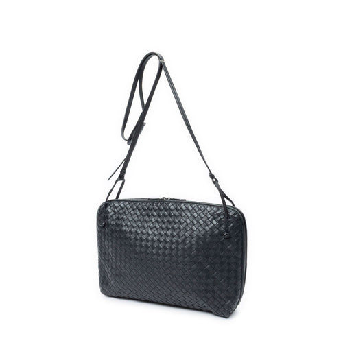 Bottega Veneta Nodini Crossbody Black Intrecciato Leather — view 2
