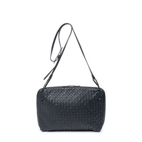 Bottega Veneta Nodini Crossbody Black Intrecciato Leather