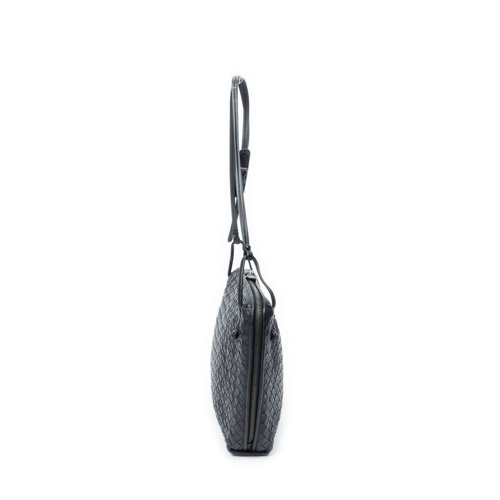 Bottega Veneta Nodini Crossbody Black Intrecciato Leather — view 3