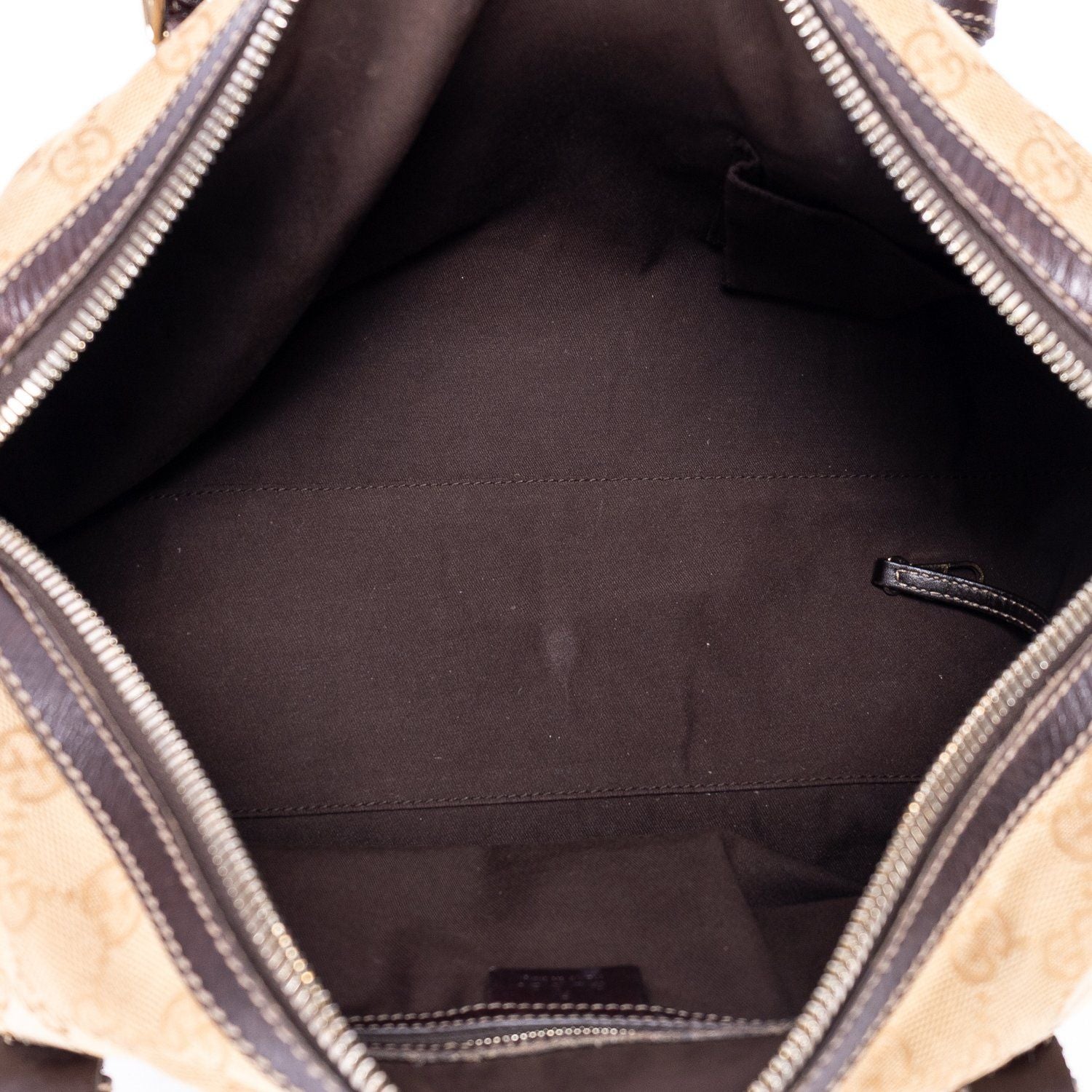 Gucci Ltd Ed Anniversary Boston Beige Dark Brown Monogram Canvas Shoulder — view 9