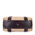 Gucci Ltd Ed Anniversary Boston Beige Dark Brown Monogram Canvas Shoulder — view 6