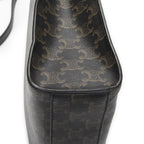Celine Small Vertical Cover Tote Black Brown Triomphe Canvas — view 8