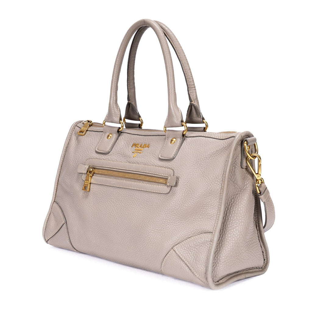 Prada Motor Tote Gray Vitello Phenixa — view 2