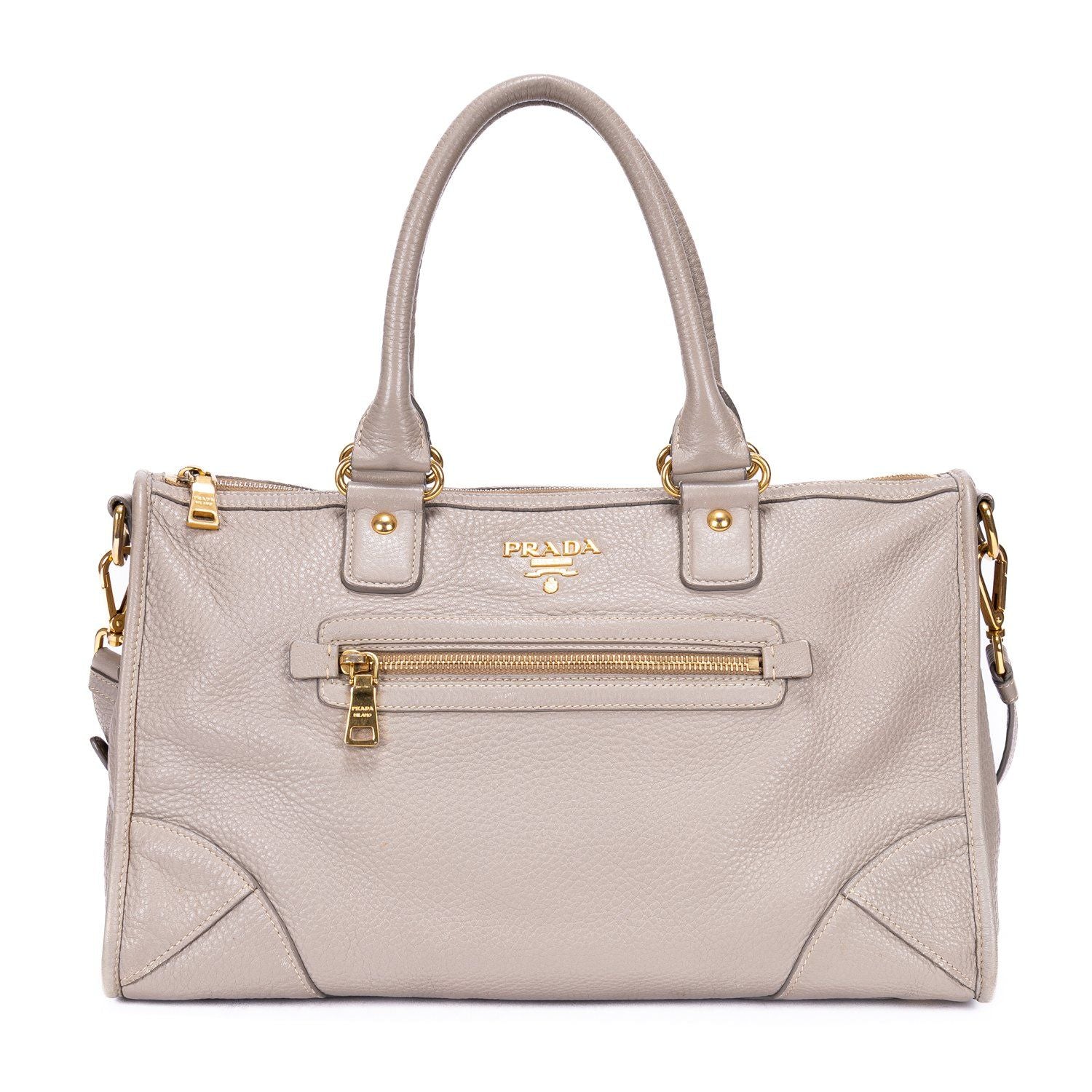 Prada Motor Tote Gray Vitello Phenixa