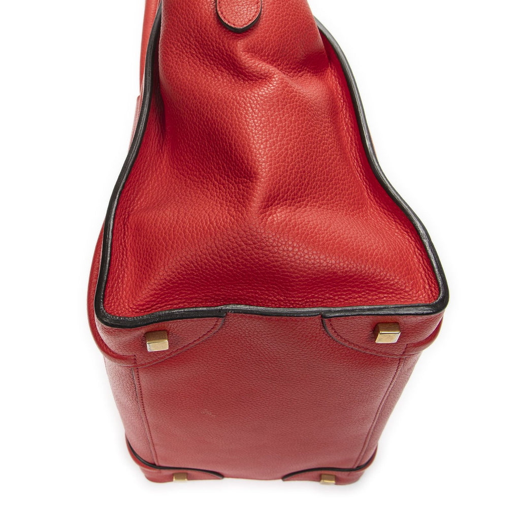 Celine Mini Luggage Red Grain Calf Skin Leather — view 8