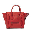 Celine Mini Luggage Red Grain Calf Skin Leather