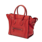 Celine Mini Luggage Red Grain Calf Skin Leather — view 2
