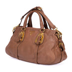Prada Bowlet Brown Calfskin Leather Shoulder — view 2