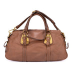 Prada Bowlet Brown Calfskin Leather Shoulder — view 5