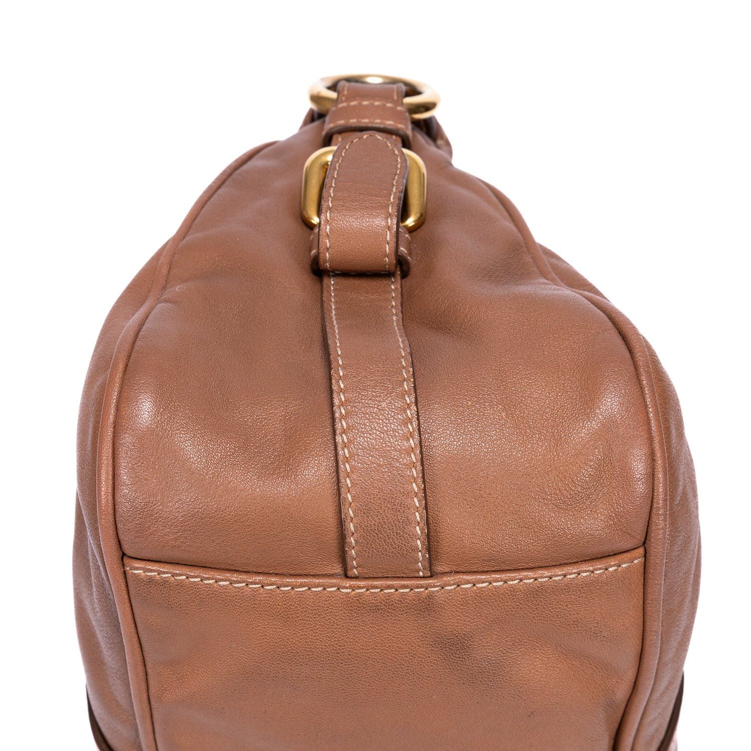 Prada Bowlet Brown Calfskin Leather Shoulder — view 8