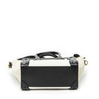 Celine Nano Tricolor Luggage White Black Beige Calfskin Leather — view 6