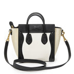Celine Nano Tricolor Luggage White Black Beige Calfskin Leather — view 5
