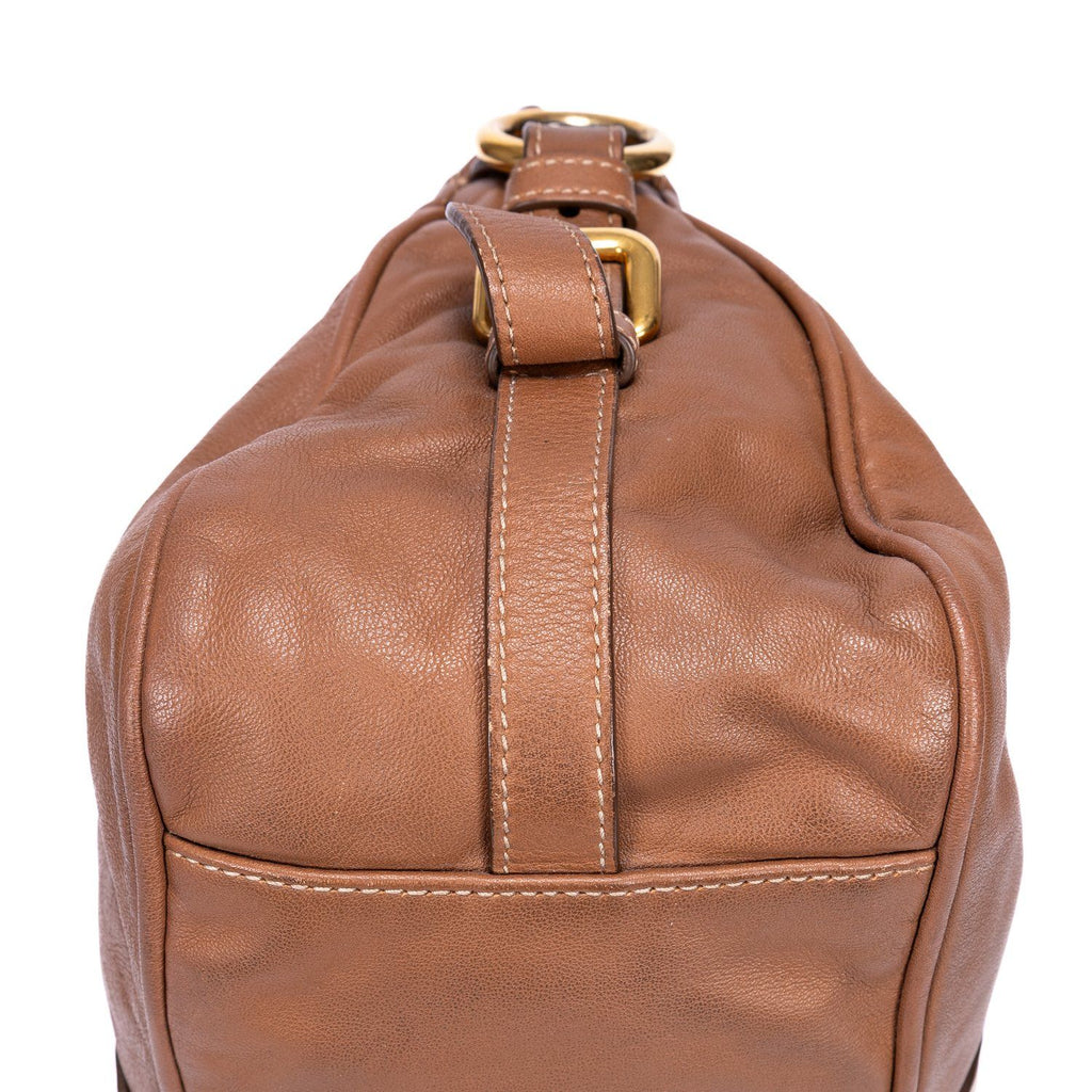 Prada Bowlet Brown Calfskin Leather Shoulder — view 7
