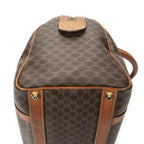 Celine Vintage Small Boston Brown Macadam Canvas Handbag — view 8