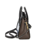 Celine Nano Tricolor Luggage Blue Dark Brown Calfskin Leather — view 4