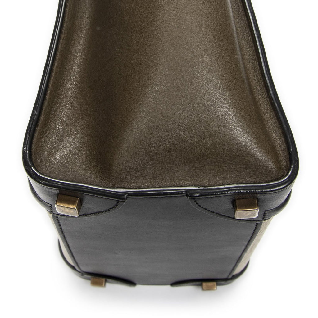 Celine Micro Luggage Black White Calfskin Leather — view 8
