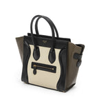 Celine Micro Luggage Black White Calfskin Leather — view 2