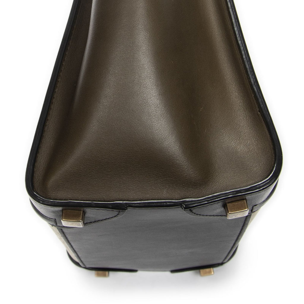 Celine Micro Luggage Black White Calfskin Leather — view 7