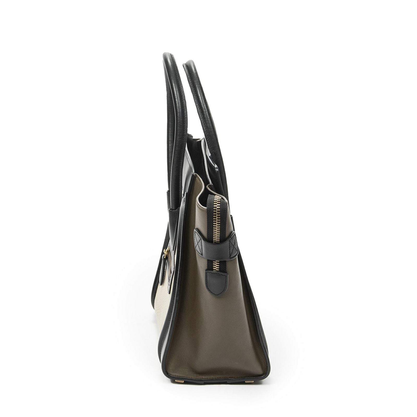 Celine Micro Luggage Black White Calfskin Leather — view 3