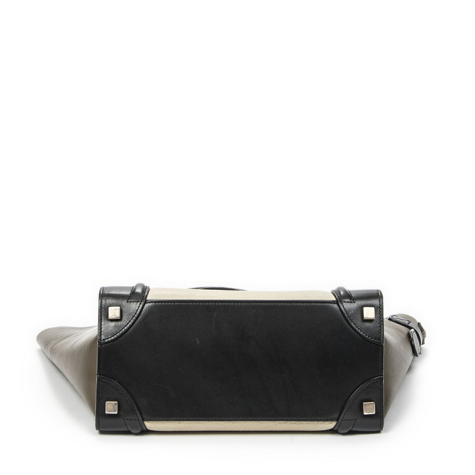 Celine Micro Luggage Black White Calfskin Leather — view 6