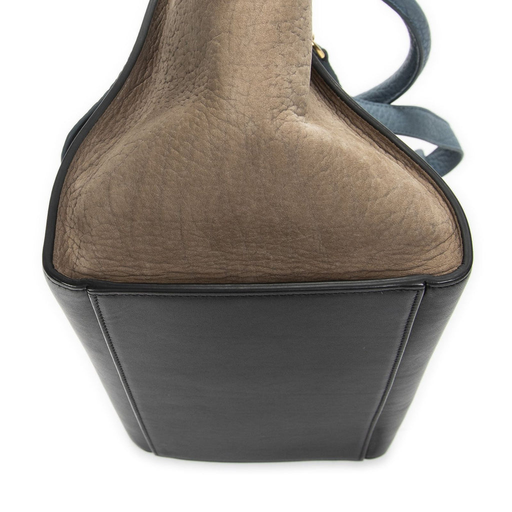 Celine Small Medium Swing Blue Black Top Spike Calfskin Leather — view 8