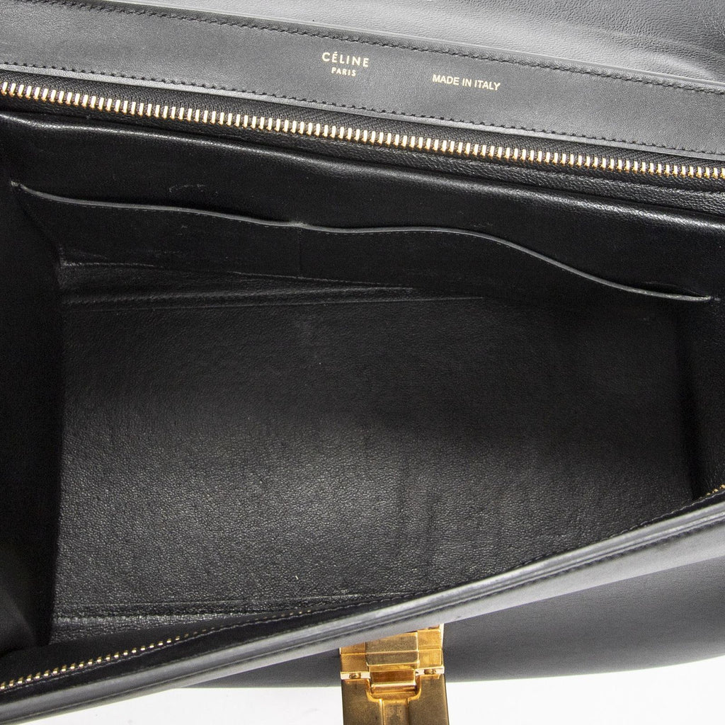 Celine Small Medium Swing Blue Black Top Spike Calfskin Leather — view 9