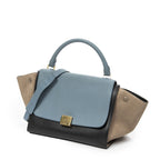 Celine Small Medium Swing Blue Black Top Spike Calfskin Leather — view 2