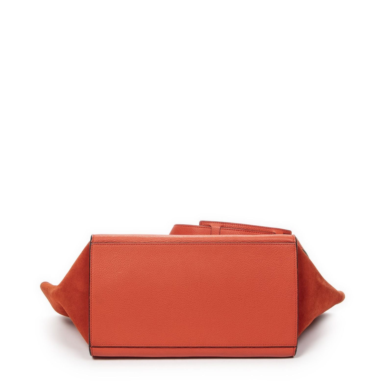 Celine Midi Trapeze Red Grain Calf Skin Leather Shoulder — view 6