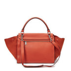Celine Midi Trapeze Red Grain Calf Skin Leather Shoulder — view 5