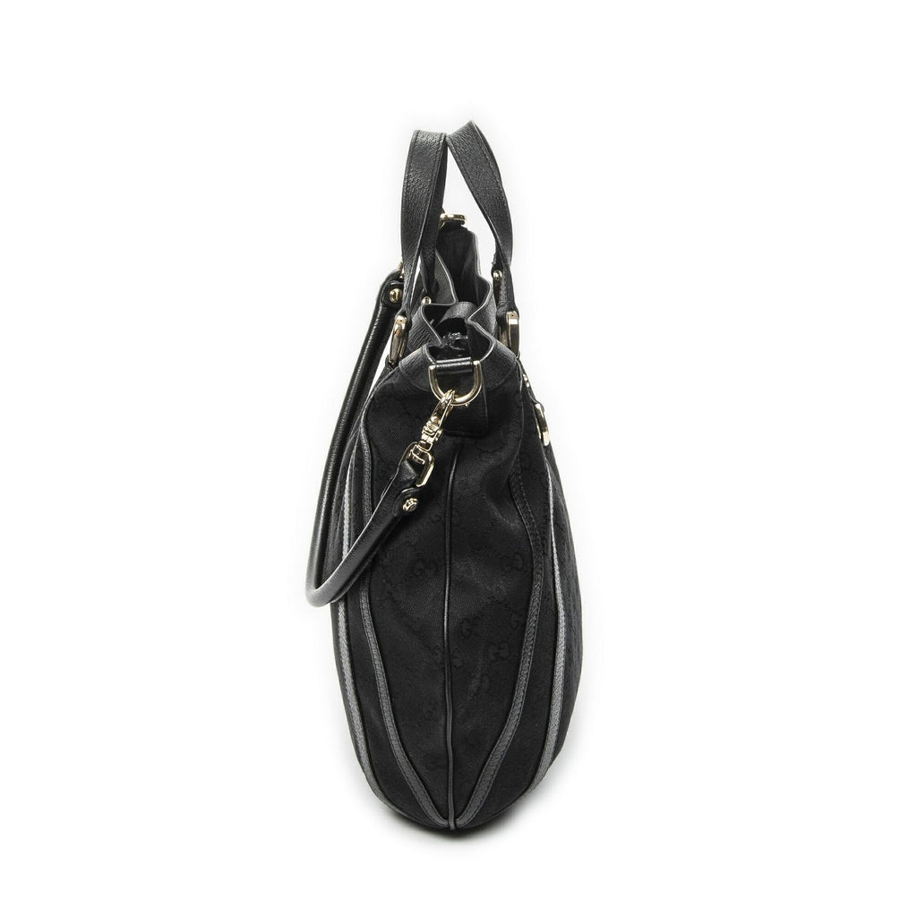Gucci Convertible Tote Black GG Canvas — view 3