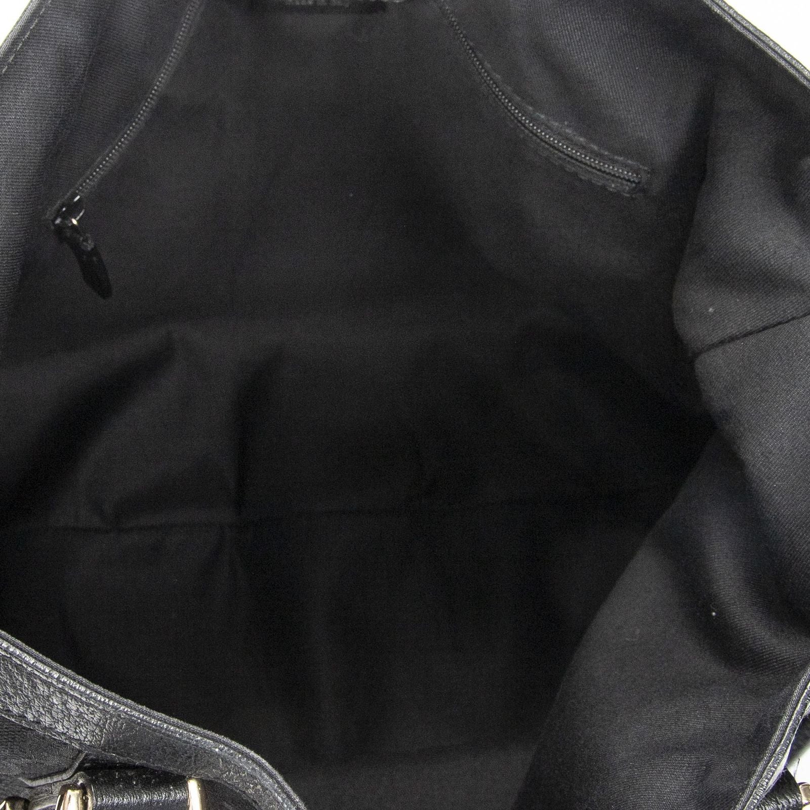 Gucci Convertible Tote Black GG Canvas — view 9