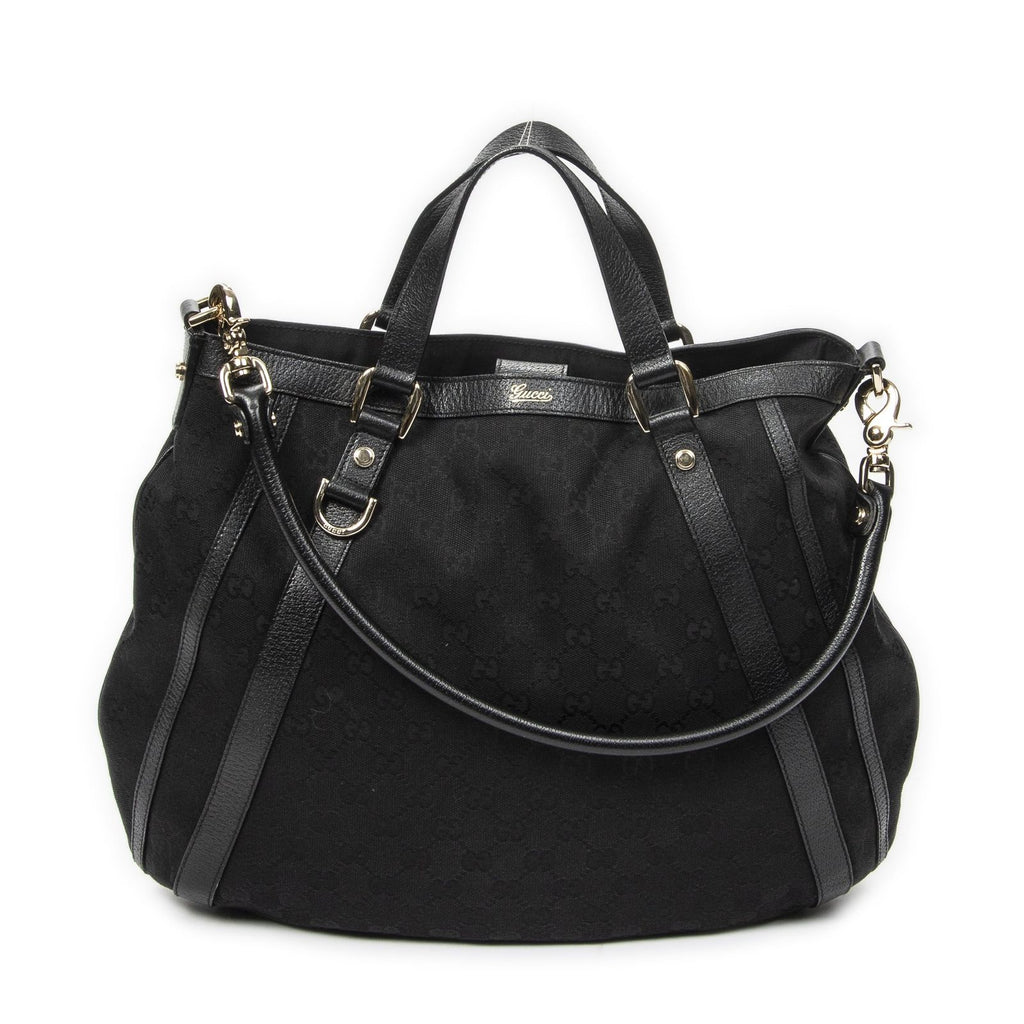 Gucci Convertible Tote Black GG Canvas