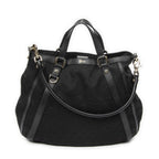 Gucci Convertible Tote Black GG Canvas
