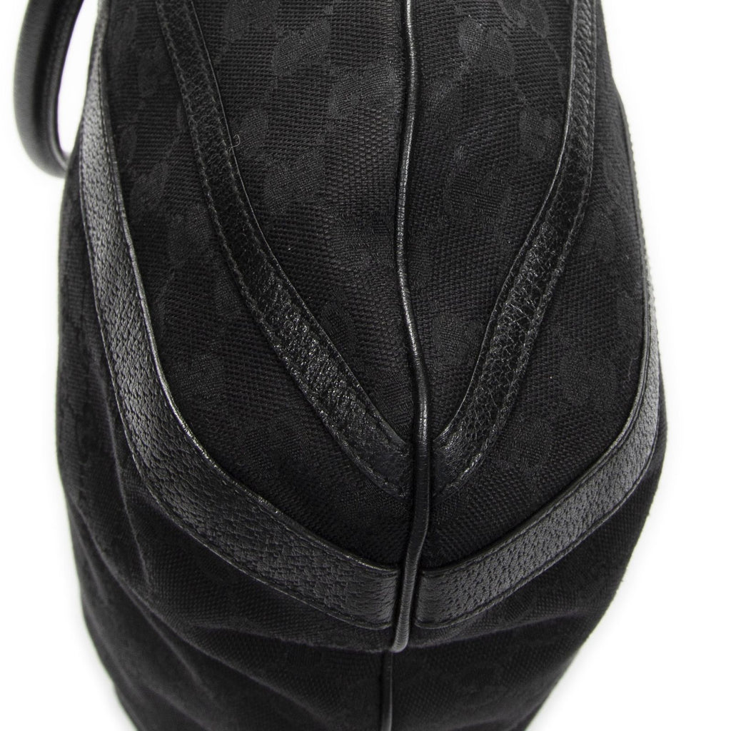 Gucci Convertible Tote Black GG Canvas — view 8