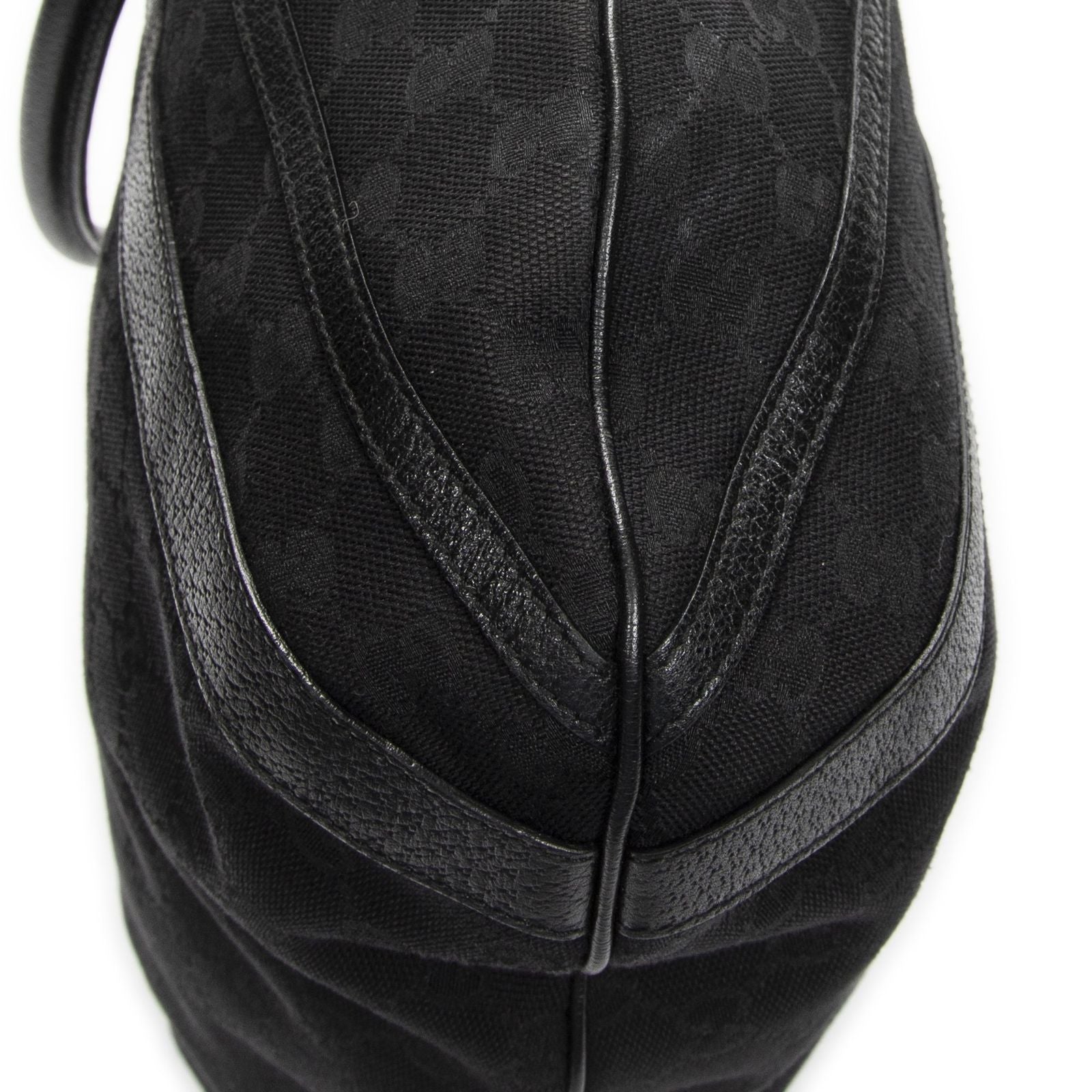 Gucci Convertible Tote Black GG Canvas — view 8