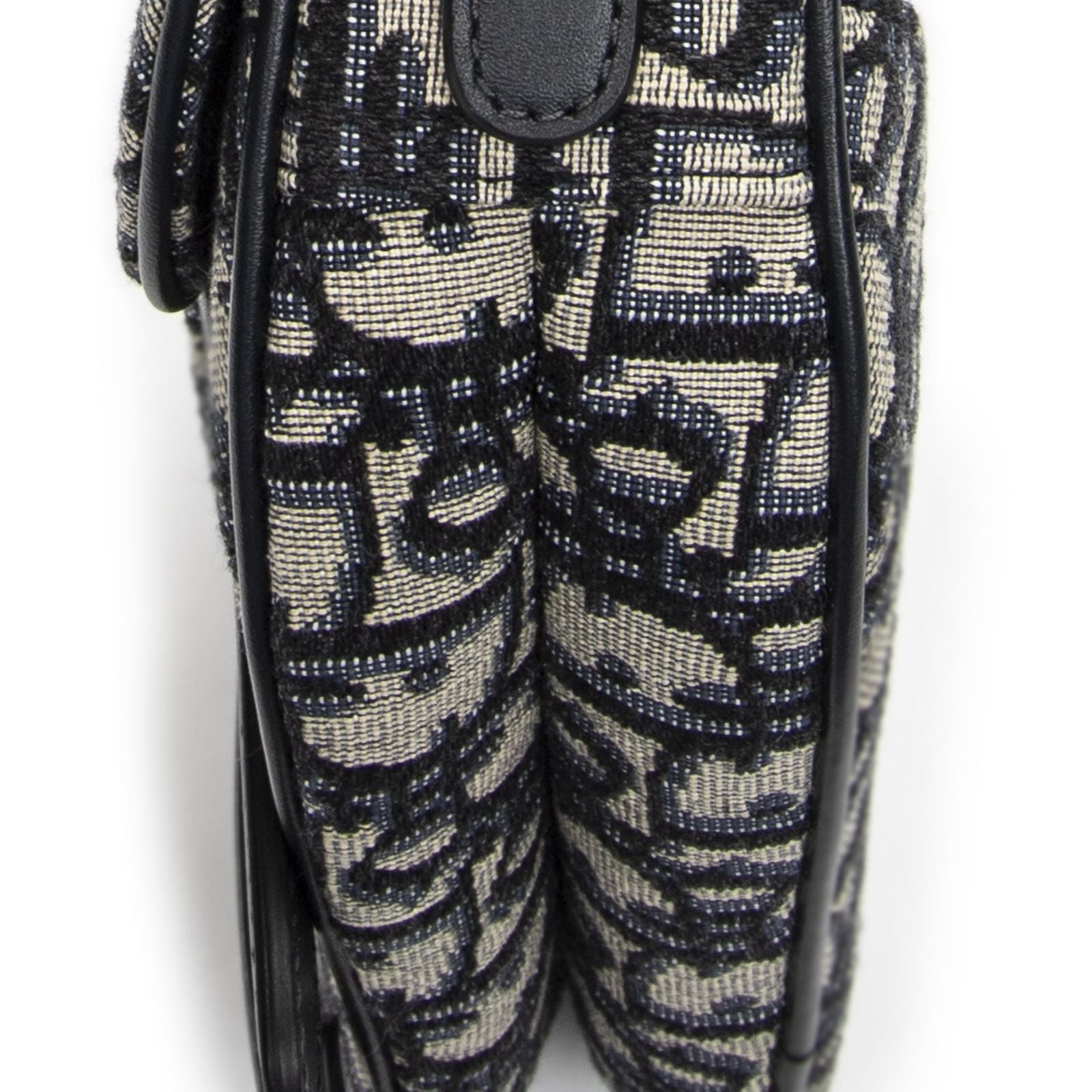Dior New Saddle Bag Navy Beige Oblique Jacquard Canvas — view 8
