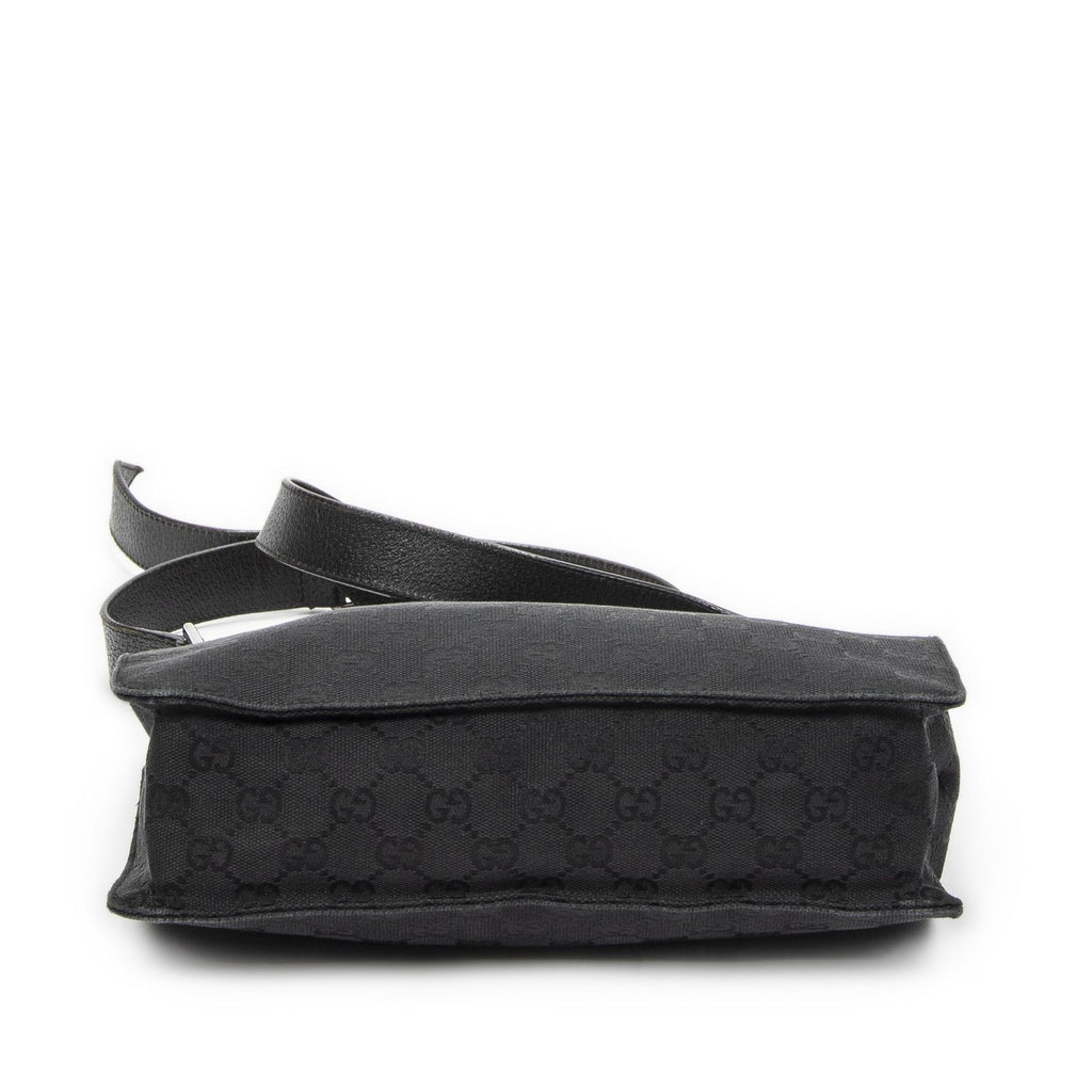 Gucci Eclipse Crossbody Shoulder Bag Black GG Canvas — view 6