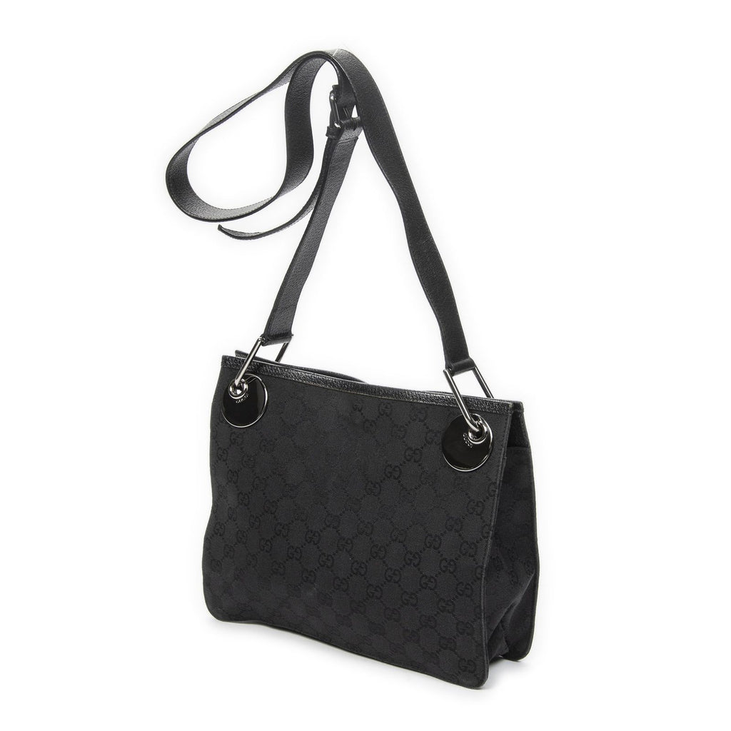 Gucci Eclipse Crossbody Shoulder Bag Black GG Canvas — view 2