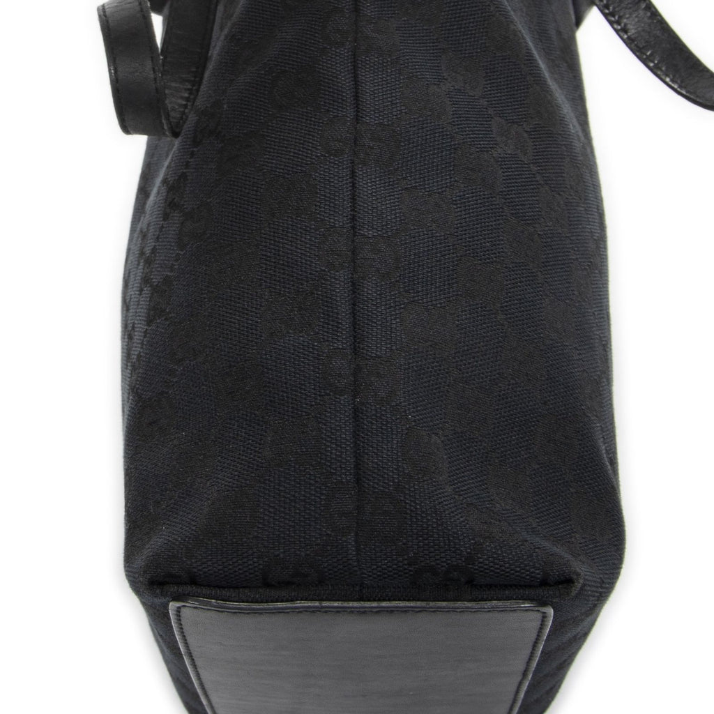 Gucci Small Bucket Tote Black GG Canvas — view 8