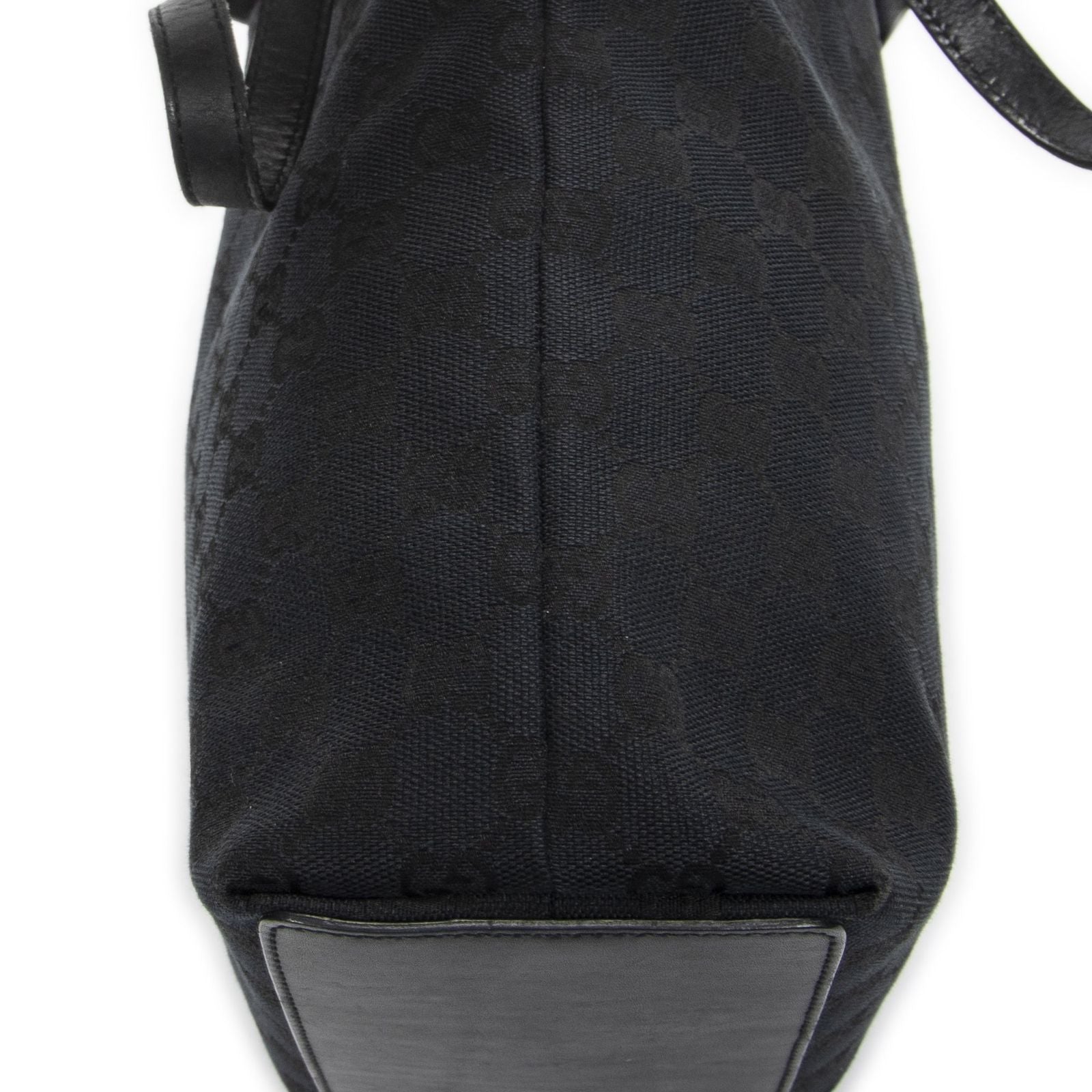 Gucci Small Bucket Tote Black GG Canvas — view 8