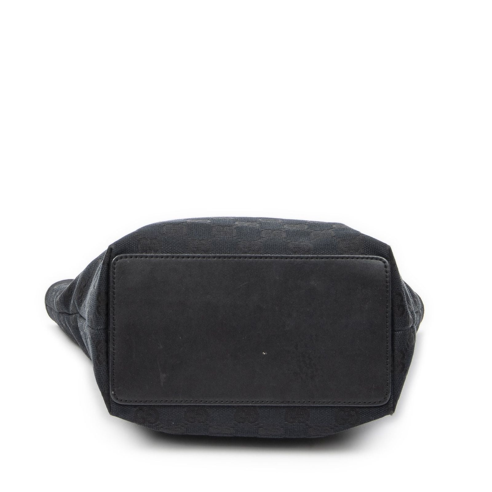 Gucci Small Bucket Tote Black GG Canvas — view 6